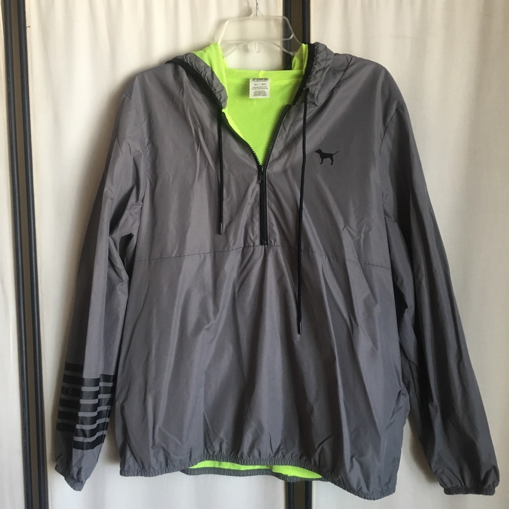 Gray PINK Windbreaker